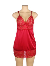 Load image into Gallery viewer, Babydoll W/lace Bust (12-14) Red
