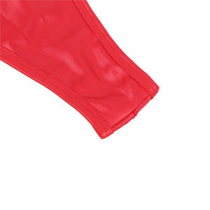 Latex Look Red Teddy (8-10) M