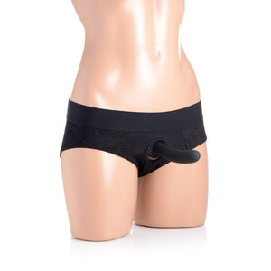 Lace Envy Panty Harness Black S/m