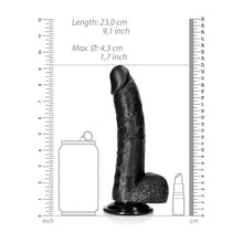 Load image into Gallery viewer, Realrock 8'' Realistic Dildo With Balls Black
