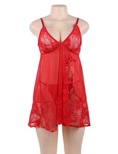 Red Lace Babydoll (20-22) 5xl