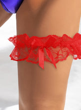 Load image into Gallery viewer, Red Lace Garter
