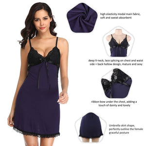 Blue/black Backless Babydoll (8-10) M