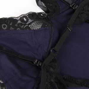 Blue/black Backless Babydoll (16-18) 3xl