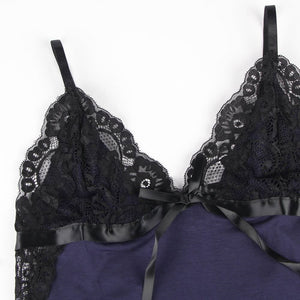 Blue/black Backless Babydoll (16-18) 3xl