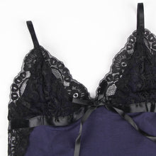 Load image into Gallery viewer, Blue/black Backless Babydoll (12-14) Xl
