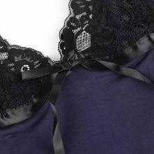 Load image into Gallery viewer, Blue/black Backless Babydoll (12-14) Xl
