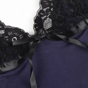 Blue/black Backless Babydoll (16-18) 3xl
