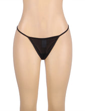 Load image into Gallery viewer, Black G-string With Diamond Back (12-14) Xl
