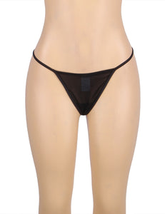 Black G-string With Diamond Back (12-14) Xl