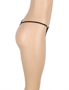 Black G-string With Diamond Back (12-14) Xl