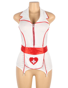 White Halter Nurse Costume(20-22) 5xl