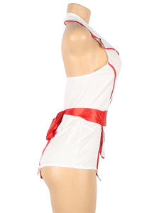 White Halter Nurse Costume(12-14) Xl