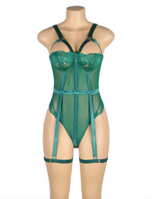 Load image into Gallery viewer, Teddy W/ Garter Ring Green (16-18) 3xl
