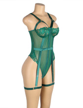 Load image into Gallery viewer, Teddy W/ Garter Ring Green (16-18) 3xl
