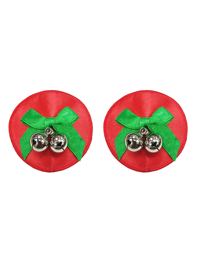 Red Nipple Cover With Bells