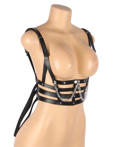 Punk Waist Harness W/ Chain, Straps, Buckles