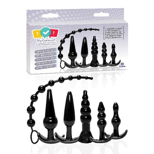 Try-curious Anal Plug Kit Black