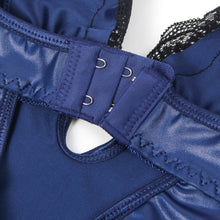 Load image into Gallery viewer, Blue Faux Leather Bodysuit (8-10) M
