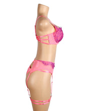 Load image into Gallery viewer, Pink/purple Lace Bra Set(20-22)5xl

