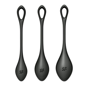 Satisfyer Yoni Power Balls 2 Black 3 Pc Set