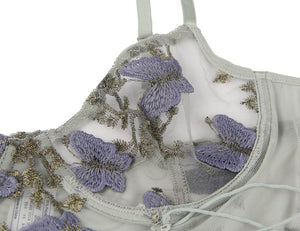 Purple Butterfly Embroidery Set  (12-14) Xl