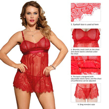 Load image into Gallery viewer, Elegant Red Lace Babydoll(12-14)xl
