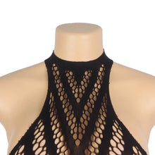 Load image into Gallery viewer, Black &amp; Red Fishnet Dress (12-14)xl
