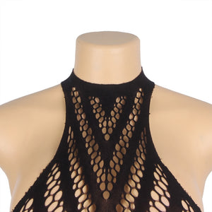 Black & Red Fishnet Dress (8-10)m