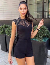 Load image into Gallery viewer, Black Bodysuit W/lace (8-10) M
