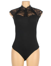 Load image into Gallery viewer, Black Bodysuit W/lace (12-14) Xl

