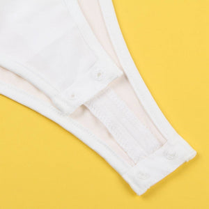 White Bodysuit W/lace (14-16) 2xl