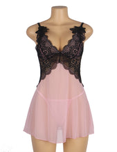 Load image into Gallery viewer, Floral Lace Pink/black B/doll (20-22)5xl
