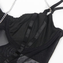 Load image into Gallery viewer, Black Mesh Chain Bodysuit (12-14) Xl
