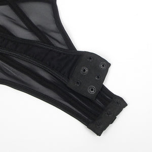 Black Mesh Chain Bodysuit (12-14) Xl