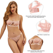 Load image into Gallery viewer, Pink Bra Set W/ Steel Ring(12-14)xl
