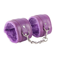 Plush Lined Wrist Cuffs Purple