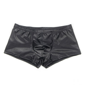 Mens Black Wet Look Shorts (32-34) 2xl