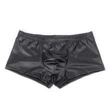 Load image into Gallery viewer, Mens Black Wet Look Shorts (28-30) L
