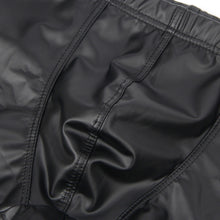 Load image into Gallery viewer, Mens Black Wet Look Shorts (28-30) L

