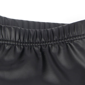 Mens Black Wet Look Shorts (28-30) L