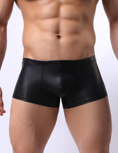 Load image into Gallery viewer, Mens Black Wet Look Shorts (28-30) L
