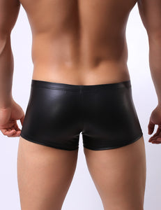 Mens Black Wet Look Shorts (32-34) 2xl