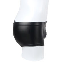 Load image into Gallery viewer, Mens Black Wet Look Shorts (28-30) L
