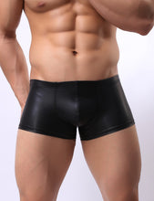 Load image into Gallery viewer, Mens Black Wet Look Shorts (32-34) 2xl
