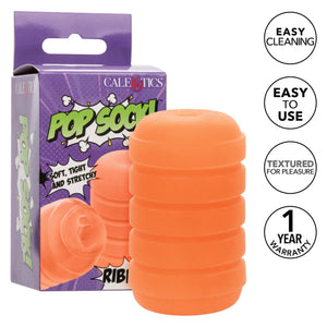 Pop Sock Ribbed Orange