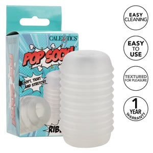 Pop Sock Ribbed Clear