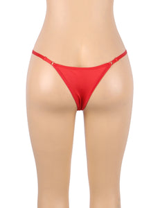 Red Floral G-string & Bead (14-16) 3xl