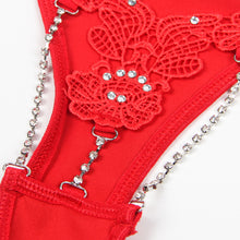 Load image into Gallery viewer, Red Floral G-string &amp; Bead (14-16) 3xl
