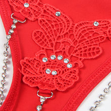 Load image into Gallery viewer, Red Floral G-string &amp; Bead (14-16) 3xl
